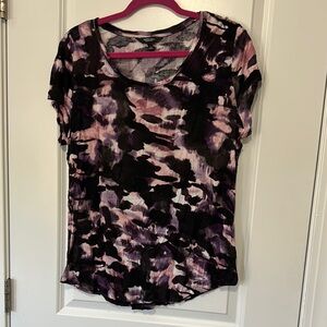 Stylish Women's Purple and Black Top